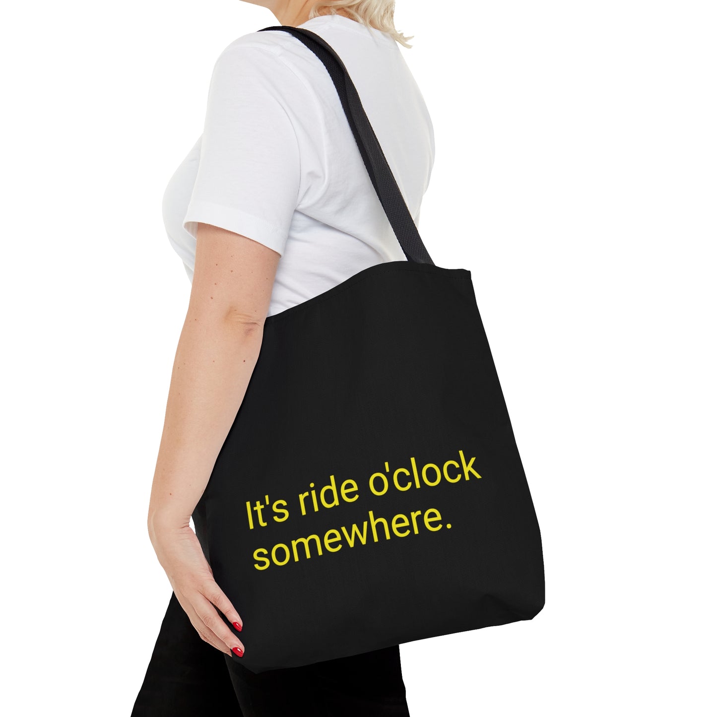 "It's ride o'clock somewhere" Bolsa de lona