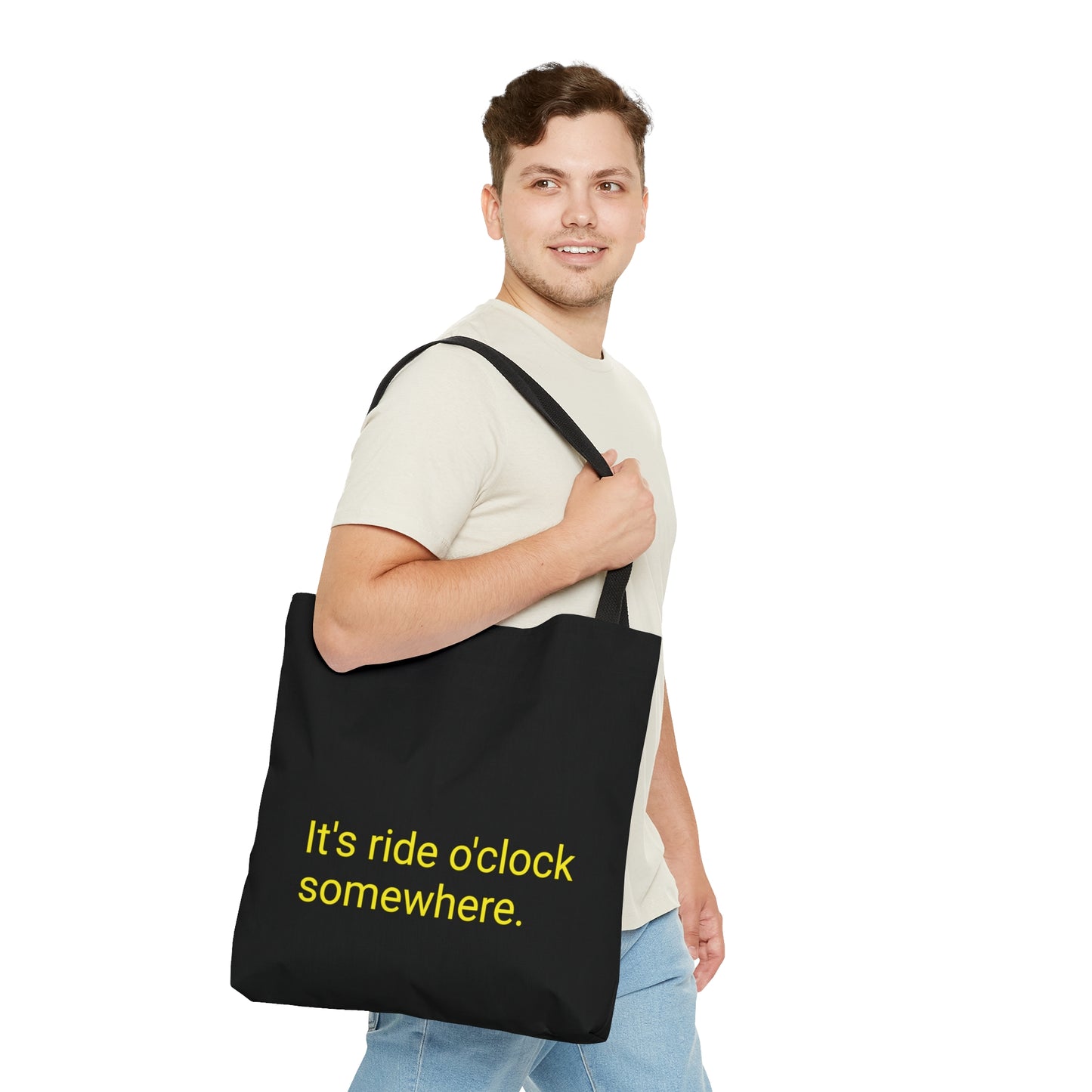 "It's ride o'clock somewhere" Bolsa de lona
