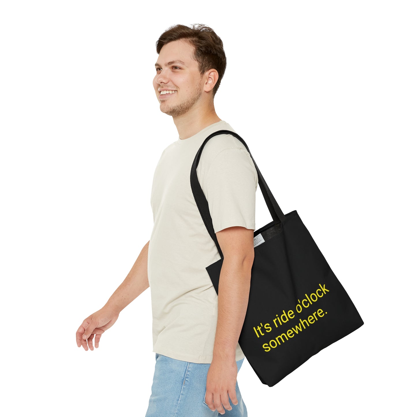 "It's ride o'clock somewhere" Bolsa de lona
