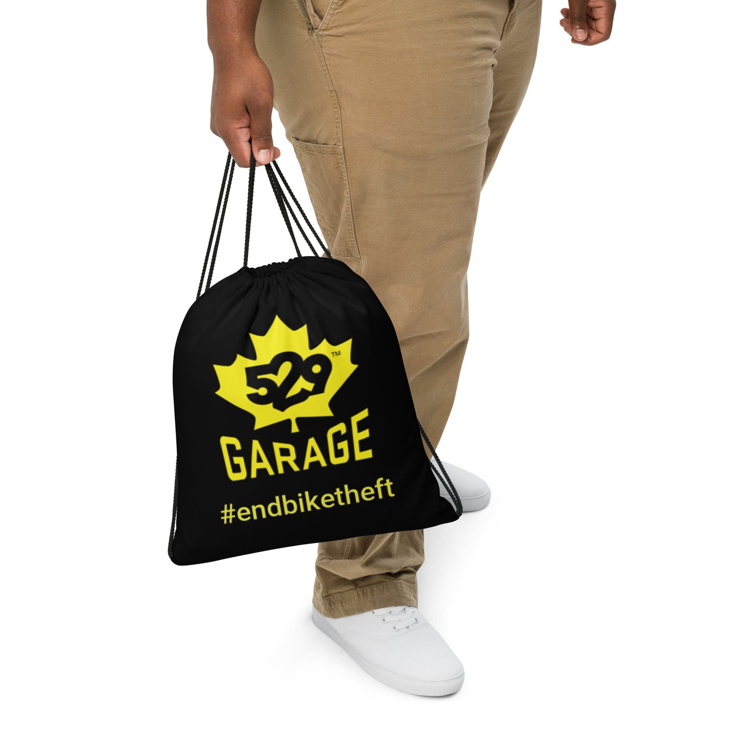 #endbiketheft Outdoor Drawstring Bag (Canadian Logo)