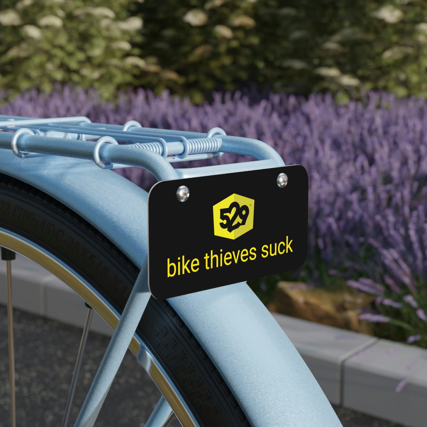 Bike thieves suck mini license plate
