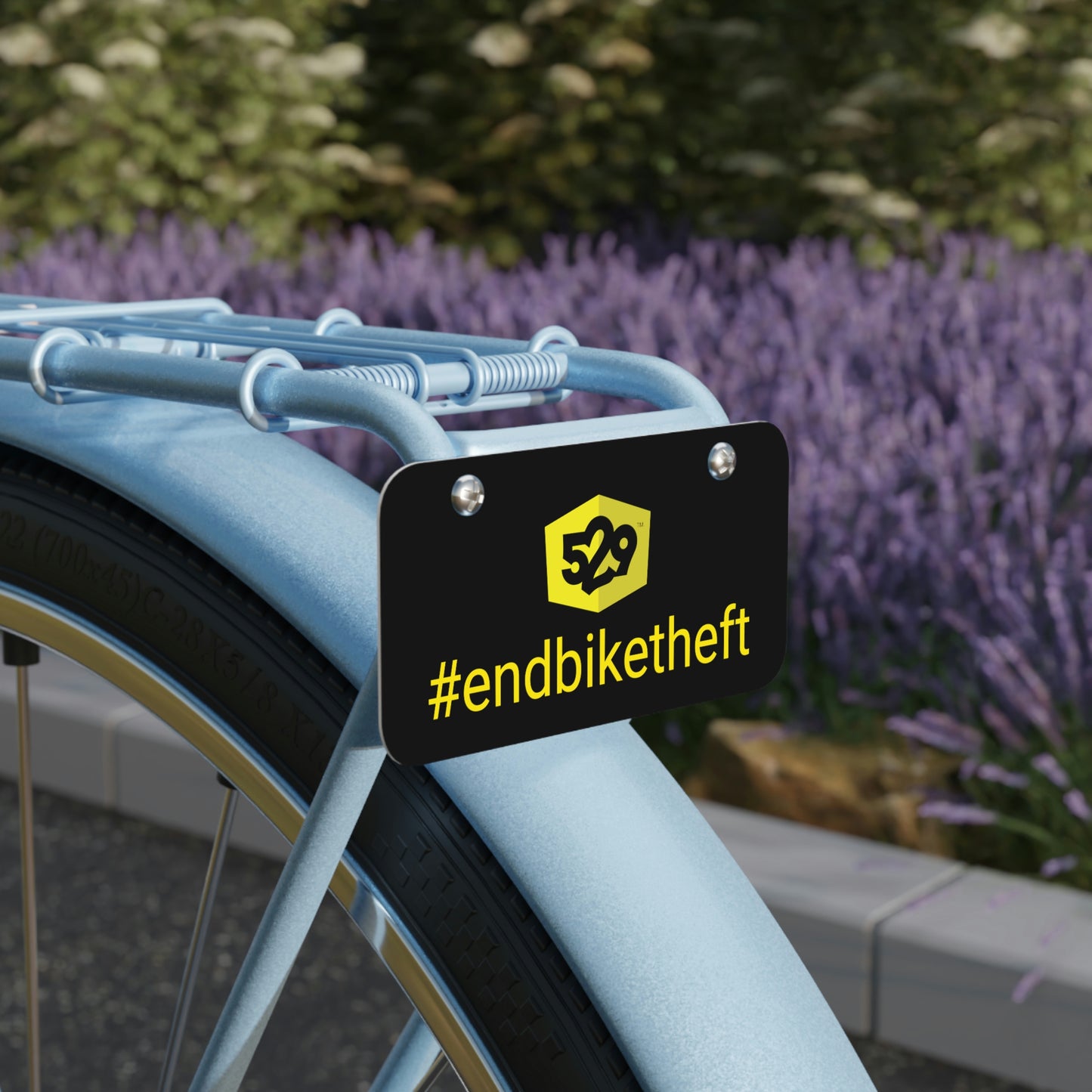 #endbiketheft mini license plate