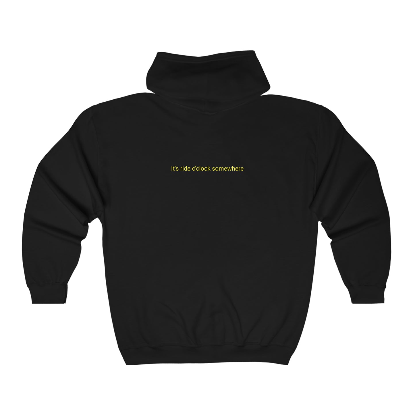 It's ride o'clock somewhere Canadian Logo Sweat à capuche épais unisexe avec fermeture éclair intégrale