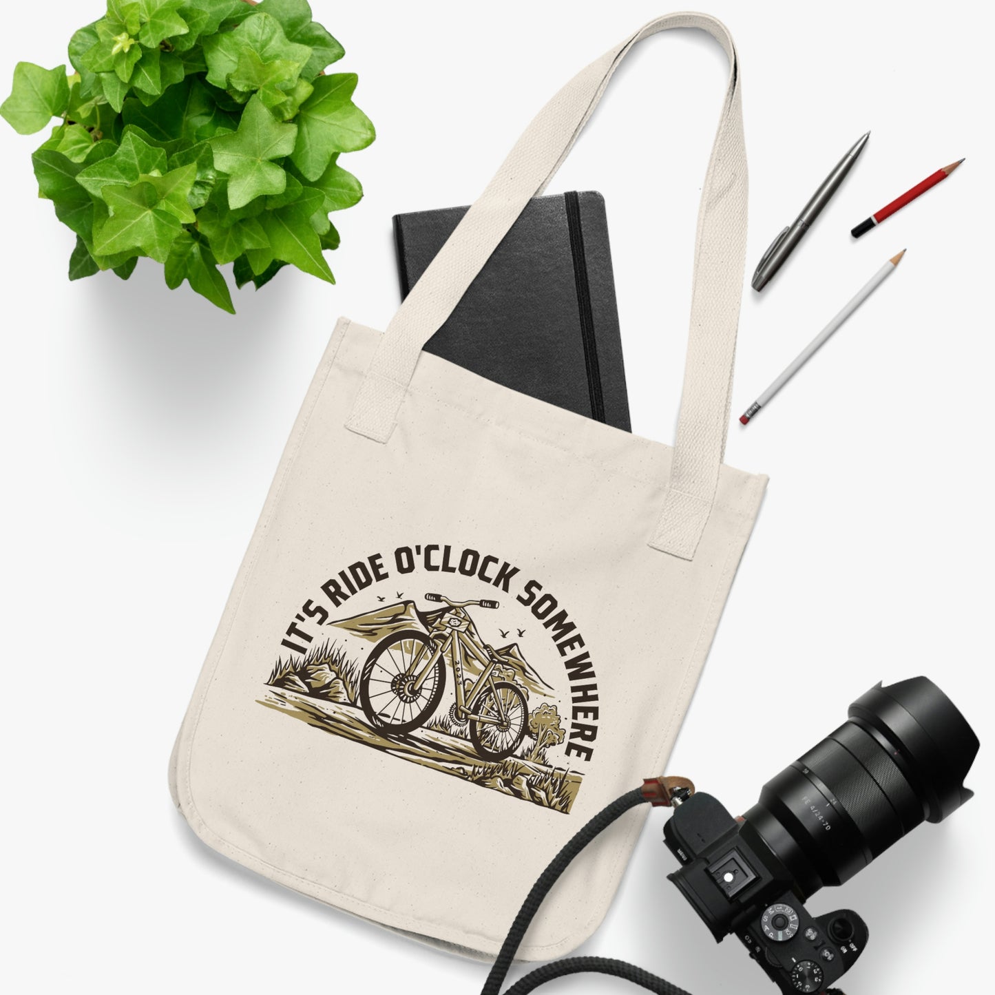 2023 529 Garage Limited Edition "It's ride o'clock somewhere" Organic Canvas Tote Bag