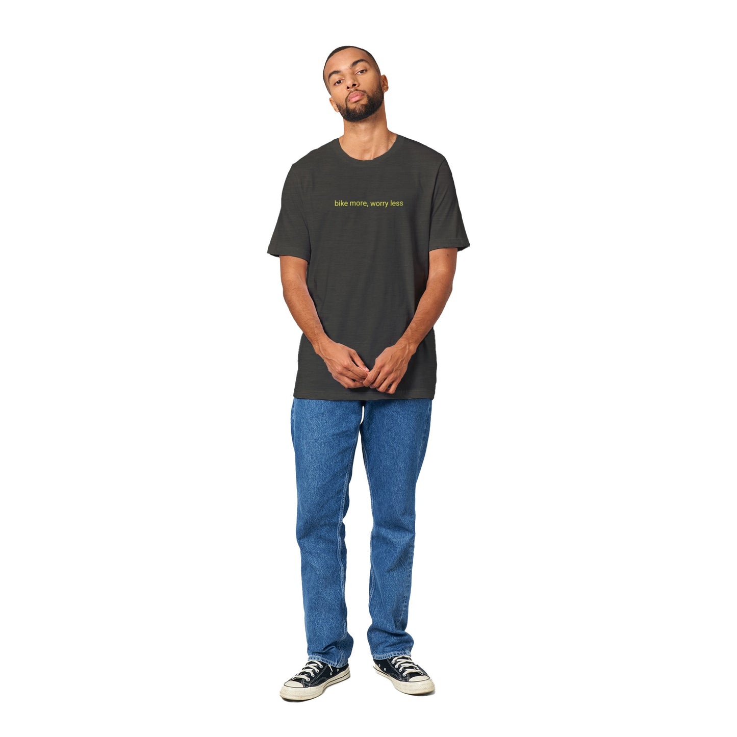 Bike more, worry less - Triblend Unisex Crewneck T-shirt