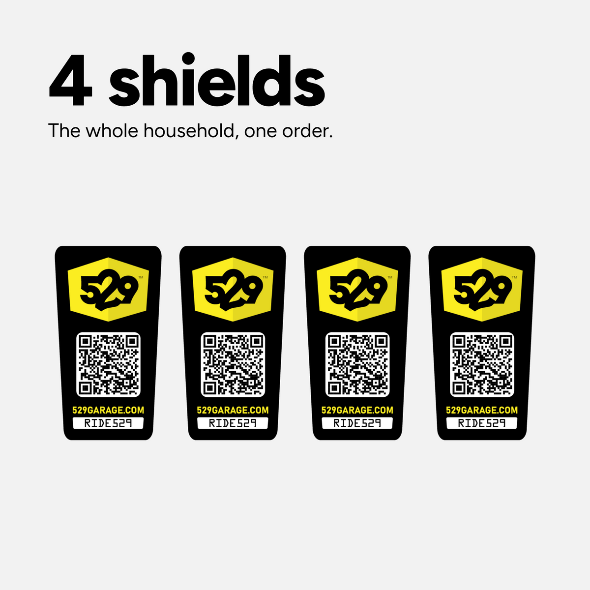 529 Shield (529 Garage Bicycle Registration Kit - US Edition)