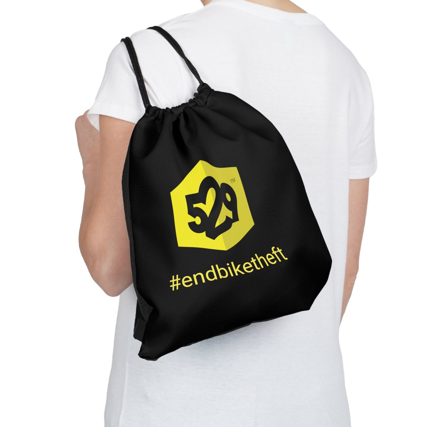 #endbiketheft Outdoor Drawstring Bag