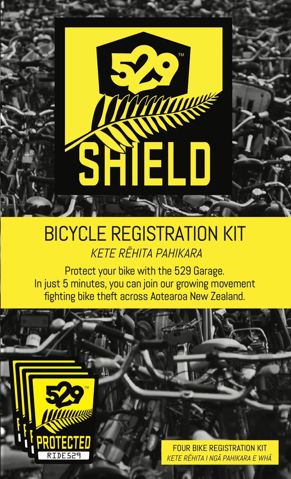 529 Shield (529 Garage Bicycle Registration Kit - New Zealand Edition)