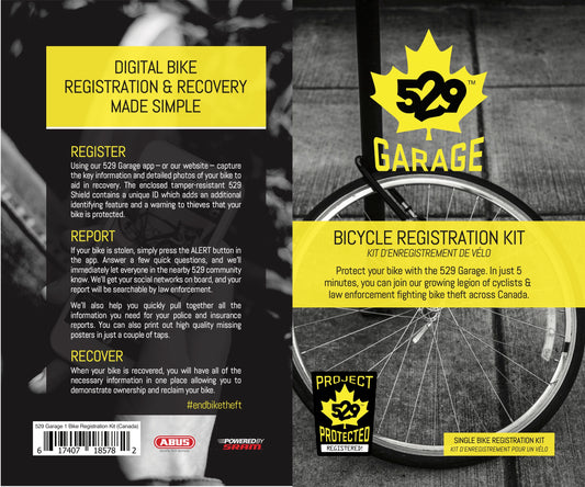 529 Shield (529 Garage Bicycle Registration Kit - Canadian Edition)