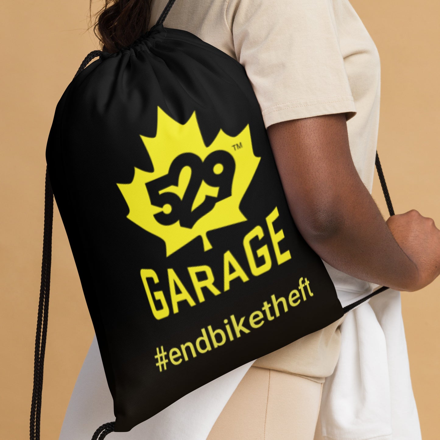 Bolsa con cordón para exteriores #endbiketheft (logotipo canadiense)