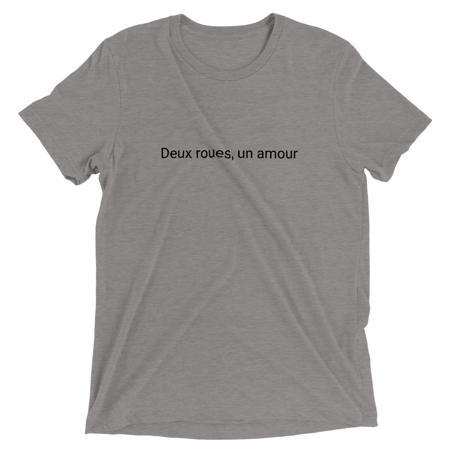 Deux roues, un amour - Camiseta de cuello redondo unisex Triblend
