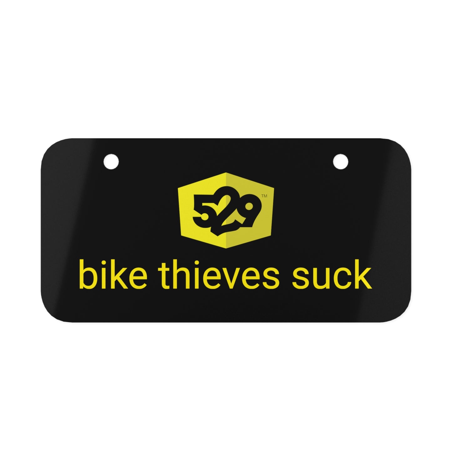 Bike thieves suck mini license plate